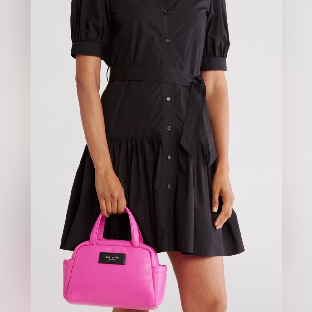 Kate Spade NWT Puffed Leather Satchel Bag - Picture 3 of 6